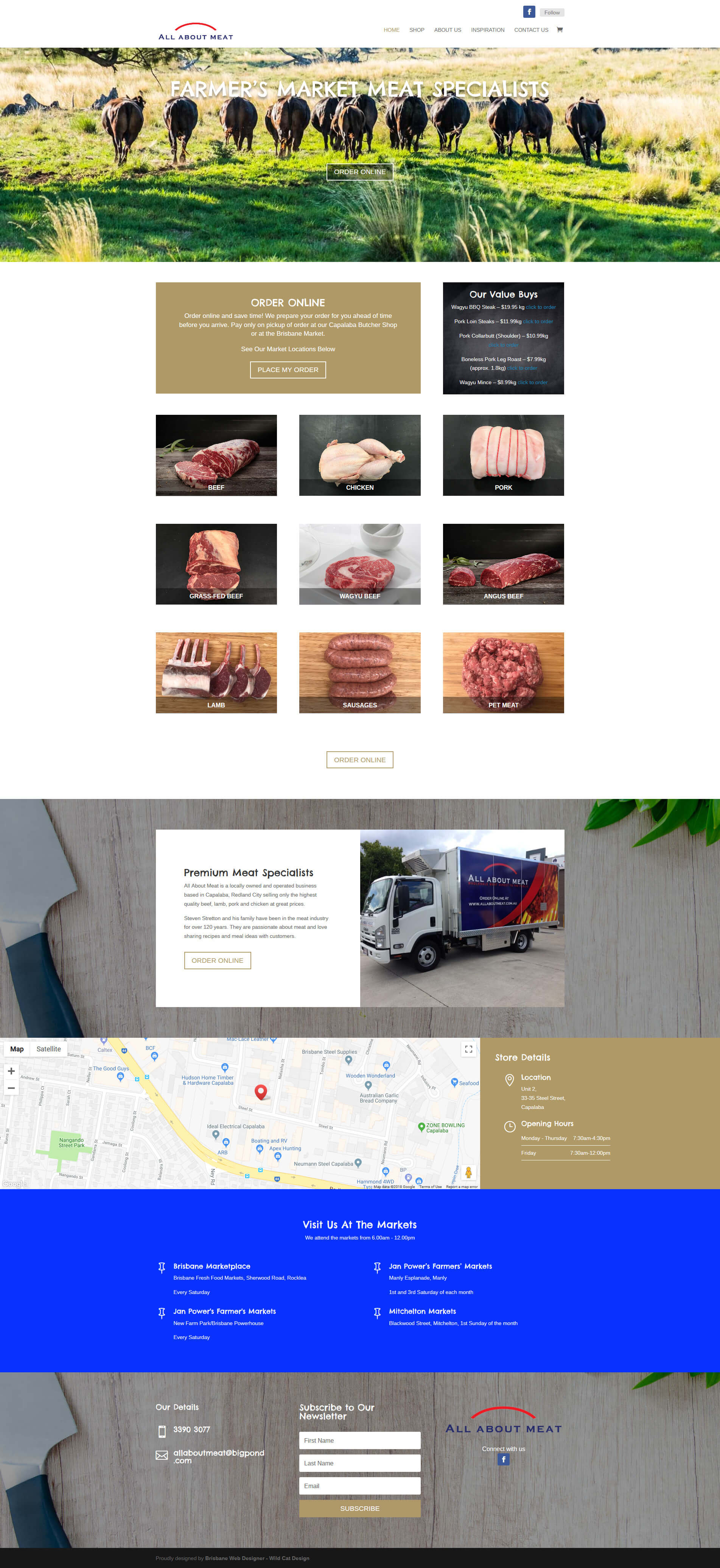 Web Design Portfolio All About Meat